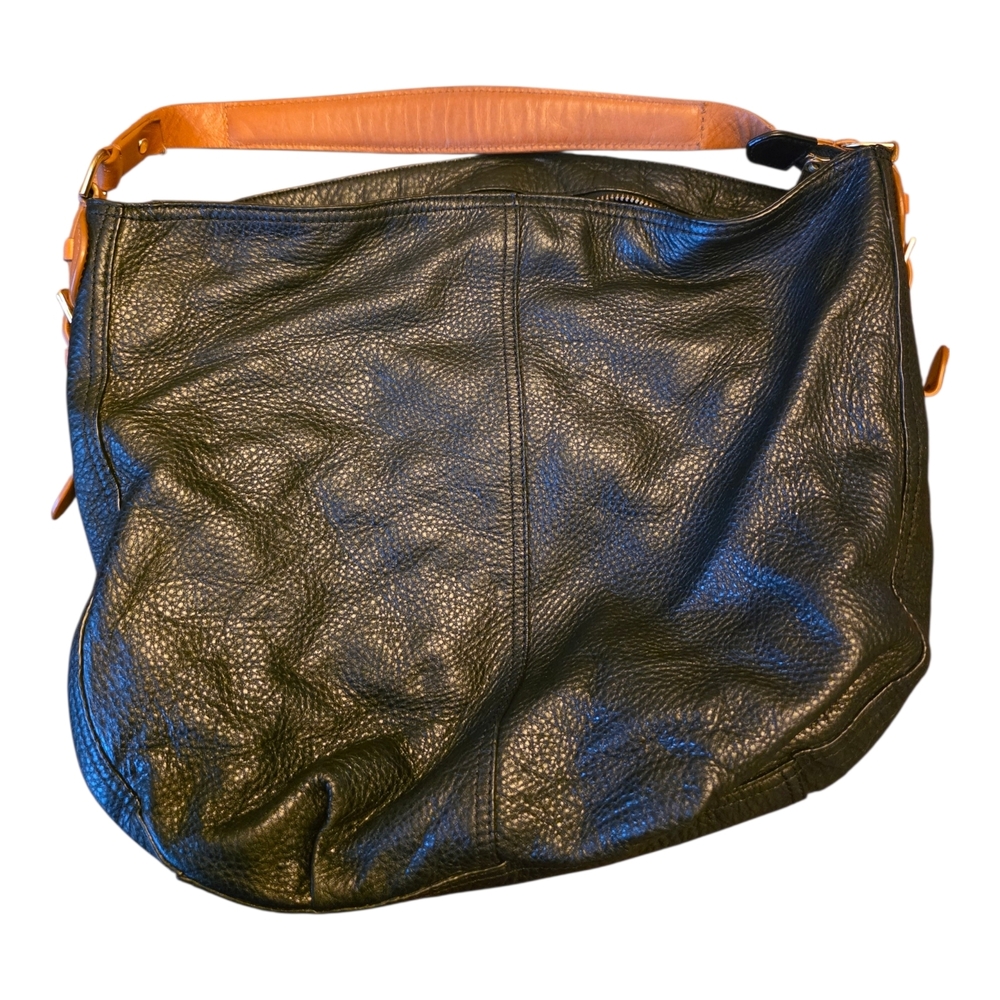 Vintage Y2K Lauren Ralph Lauren Black Leather Hobo Bag